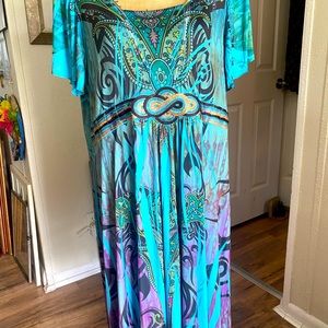 Style &Co Woman Jeans Dress. Size 3X Paisleytopia- Retail $69 New